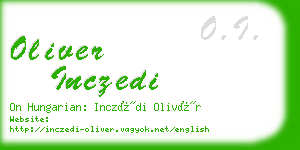 oliver inczedi business card